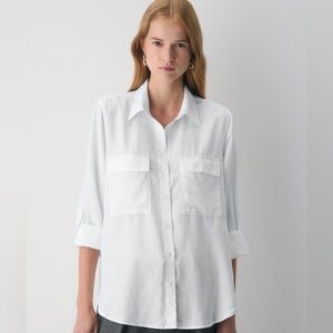 Aritzia Babaton Utility Shirt XL in White